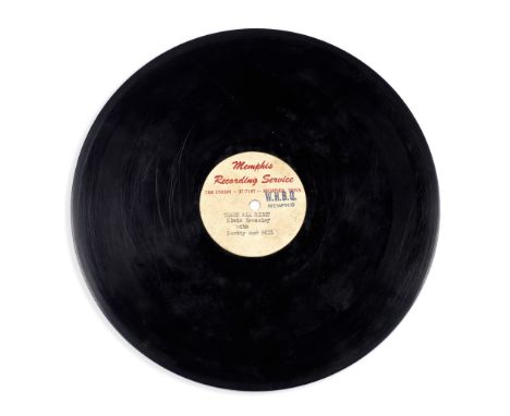 Elvis Presley: An Acetate Recording Of That's All Right,1954, a single-sided 10in, 45rpm disc, Memphis Recording Service labe