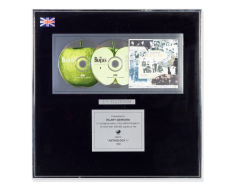 The Beatles: A Set Of Three Multi-'Platinum' And 'Gold' Disc Awards For The Albums Anthology 1, 2 & 3,1996,comprising; three 