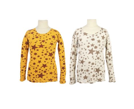 Mr Freedom: Two Long-Sleeved Star Shirts By Mr Freedom,1969-1970,comprising two long-sleeved cotton shirts, one orange shirt 