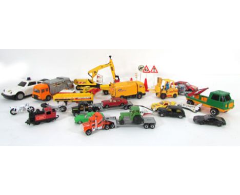 A mixed parcel of die cast vehicles to include; Corgi, Tonka and others, various models (parcel) CONDITION REPORT: All in as 