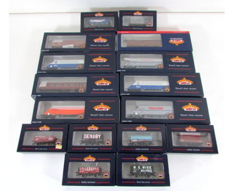 A collection of Bachmann 00 gauge branch line rolling stock, to include trucks, hopper wagons and others, in original unopene