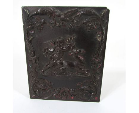 A 19th century school miniature portrait of a lady dressed in black with a lace collar, in a scalloped brass frame, the whole