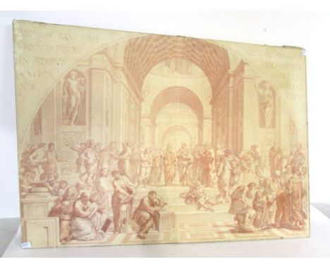 After Michelangelo, 'The School of Athens' from the east wall of Room of Segnatura in the Vatican and inscribed 'Raphael Sanc