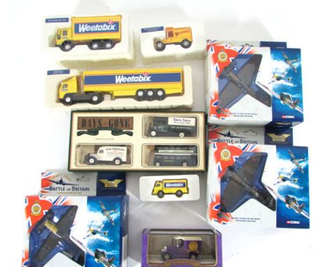 A mixed parcel of modern die cast vehicles to include, Days Gone, Corgi aviation archive Battle of Britain and various other 