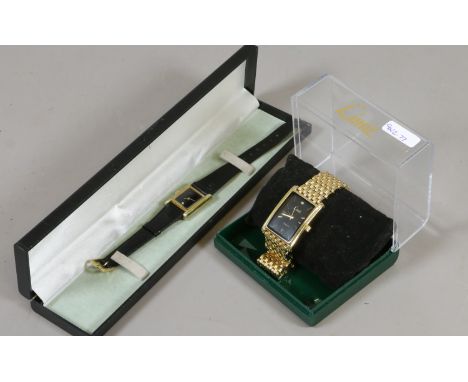 A ladies cased Diamant manual 17 jewel wristwatch with gem set dial, along with a cased gentleman's Limit Diamond inscribed b