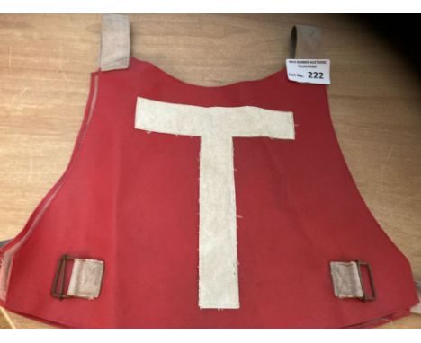 Speedway : Race Jacket - Teeside - red original race jacket with white T rare item No.4 - late 1960s