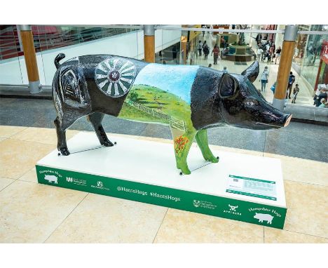 Hampshire Hog - Winton by Amy Goodman  165 cm long, 75 cm high, 40 cm wide, approx 20kg&nbsp; Fibreglass with brushed-on laye