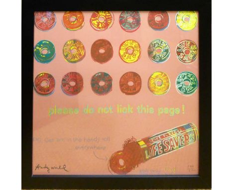 ANDY WARHOL 'Lifesavers', 1986, lithograph, numbered 294/2400, CMOA stamp on reverse, 60cm x 60cm, framed and glazed. 