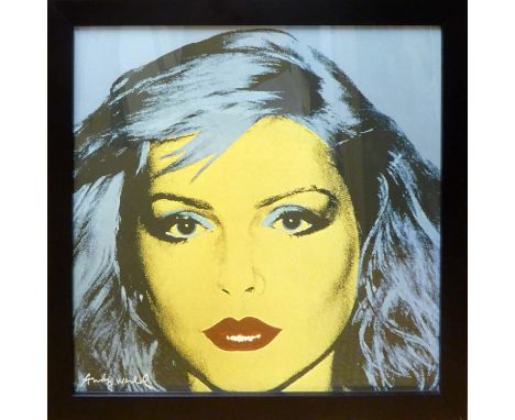 ANDY WARHOL 'Debbie Harry/Blondie', 1980, lithograph, numbered 100/2400, CMOA stamp on reverse, 60cm x 60cm, framed and glaze