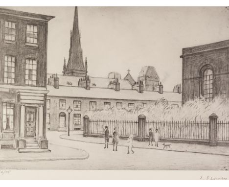 •L.S. LOWRY (1887 - 1976) ARTIST SIGNED LIMITED EDITION PRINT OF A PENCIL DRAWING 'St Philips Church, Salford' An edition of 