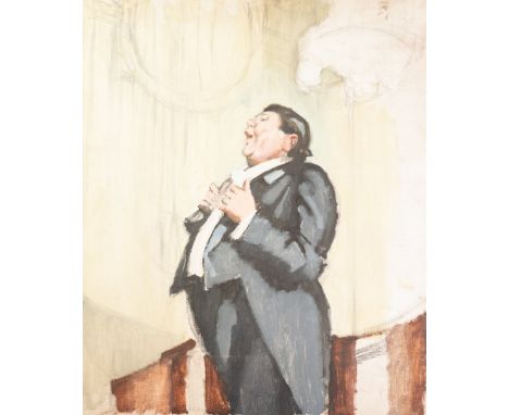 HARRY RUTHERFORD (1903 - 1985) OIL PAINTING ON PANEL 'Opera Singer' 24" x 20" (61 x 51cm) (Provenance No. 351 in the Studio o