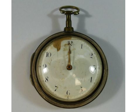 A George III silver pair cased pocket watch, the movement signed John Prince, Hants, the watch hallmarked for London 1789 or 