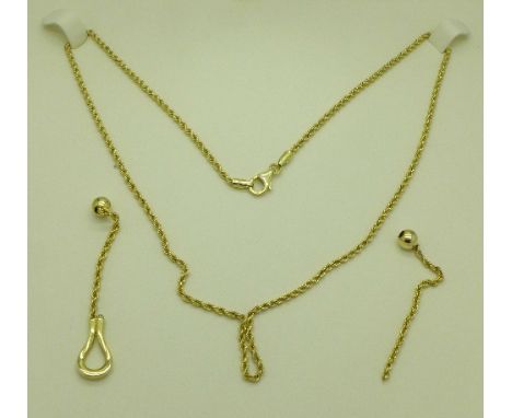 A 14ct gold rope chain, 6.3g, Please note this lot atracts VAT