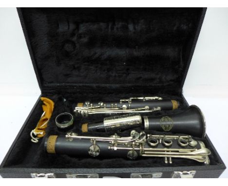 A clarinet, cased