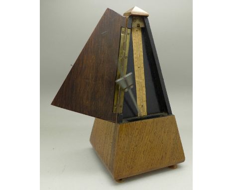 A late 19t Century French made rosewood cased metronome, Maelzel-Paquet