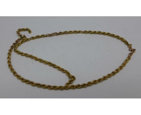 A 9ct gold chain, 2.6g, a/f