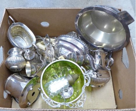 Plated ware, including a four piece plated tea service
