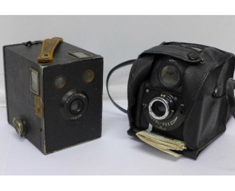 An Ensign camera and a Brownie camera