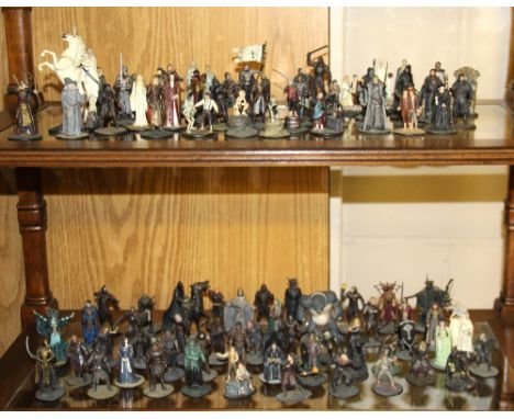A quantity of hand painted pewter the Lord of the Rings figures.