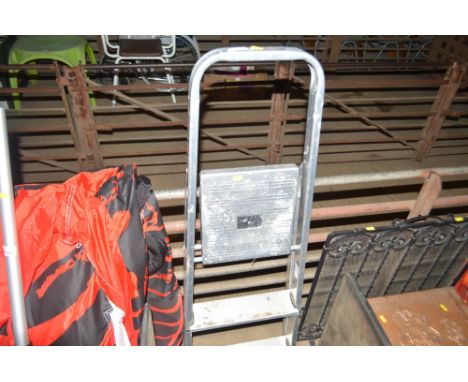 An aluminium step ladder 