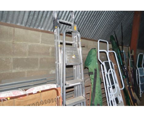 Two folding step ladders 