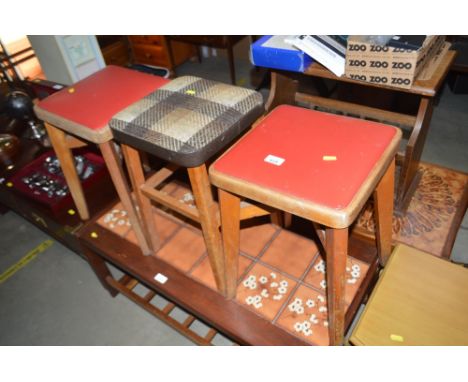 Three vintage stools
