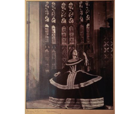 ANGUS MCBEAN A photographic portrait of Marika, the daughter of Marevna, standing in the oriole window of the Great Hall at A