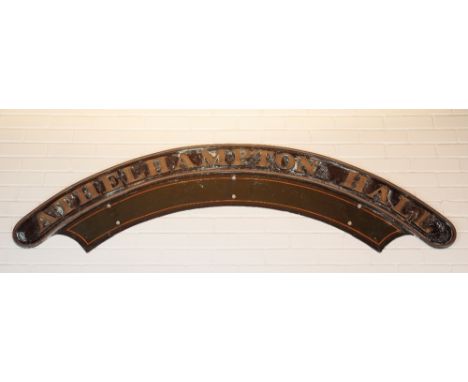 ATHELHAMPTON HALL: an original locomotive nameplate from the GWR This lot is sold with a file of correspondence addressed to 