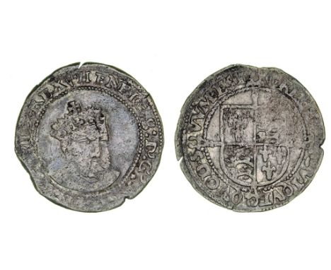 Edward VI, coinage in the name of Henry VIII, Groat, 2.36g, Durham House, m.m. bow on both sides, Roman lettering on both sid