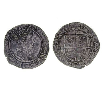 Edward VI, coinage in his own name, First Period (April 1547-Jan. 1549), Groat, 2.49g, Tower mint, m.m. arrow, Crowned bust o