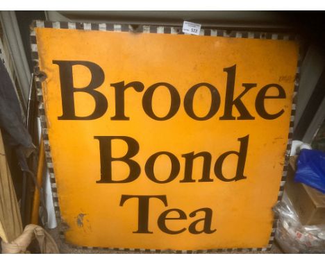 Collectables : Enamel sign - Brooke Bond Tea original sign - some wear but good cond 110cm length x 100cm width