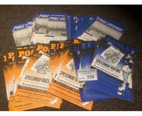 Speedway : Poole Speedway programmes - great lot 1955 (16) 1956 (10) 1960 (5) 1961 (29) - 60 in total