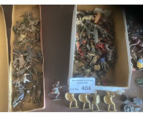 Diecast : Johillco/Britains - lead/metal figures 1900s onwards inc animals, soldiers, Romans, motorbikes (2), cars etc - good