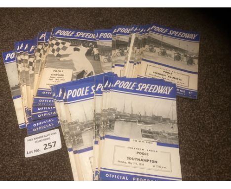 Speedway : Poole Speedway programmes - great lot 1952 (23) 1953 (19) 1954 (16) - all good cond - 58 in total
