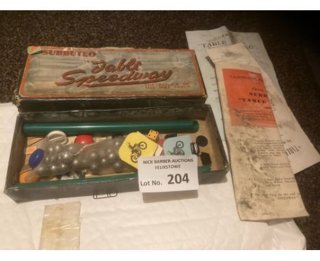 Speedway : Table speedway by Subbuteo in original box - not great condition but rare item