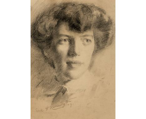 •ERIC KENNINGTON R.A. (1888-1960)  PORTRAIT OF A LADY  signed and dated l.l.: Eric H Kennington 09.  pencil  26.5 x 19.0cm / 
