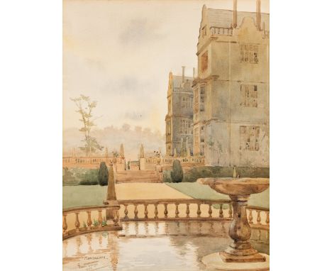 ERNEST THESIGER C.B.E. (1879-1961) A PAIR OF WATERCOLOURS OF MONTACUTE HOUSE One titled, signed and dated l.l.: MONTACUTE, Er