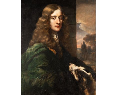DUTCH SCHOOL (17th CENTURY) PORTRAIT OF A GENTLEMAN AND HIS DOG oil on canvas 84.3 x 66.1cm / 33.0 x 26.0in TO BE OFFERED WIT
