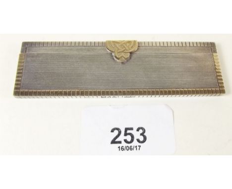 An Asprey silver and silver gilt comb and case