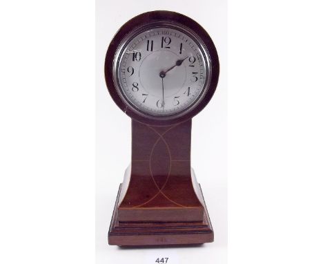 An Edwardian mahogany mantel clock 