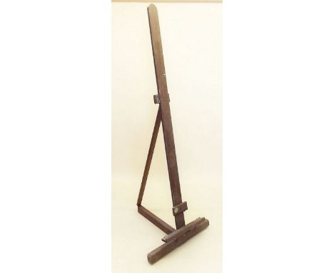 An old American stained pine easel 