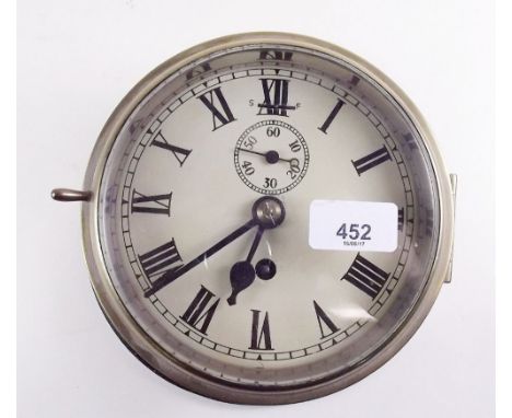 A brass cased ships clock 