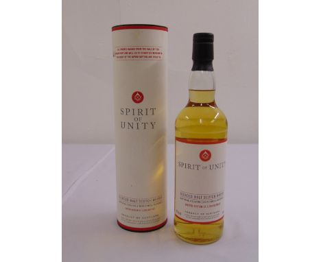 Spirit of Unity charity release limited edition Scotch Whisky, produced for the Japanese earthquake and tsunami March 2011, 7