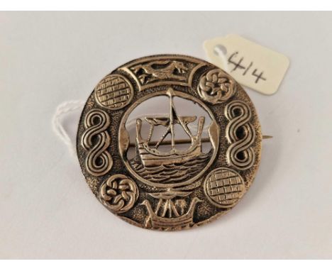 A ROBERT ALLISON silver Celtic brooch