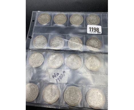 Set of George  V Silver halfcrowns 16 coins 1920 - 1936 some higher grades ( no 1930 rare date )