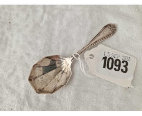 A caddy spoon with panelled bowl, Sheffield 1923 by CB &amp; S