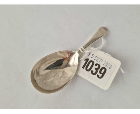 A George III OE pattern caddy spoon London 1791 by G S , W F