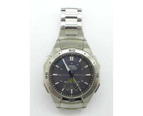 A Casio Wave Ceptor WR100 wristwatch