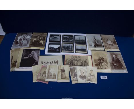 Three Australian cabinet Photographs by Matthew and Poul Poulsen of Brisbane, plus Gobillot of Tunis, and a number of genre i