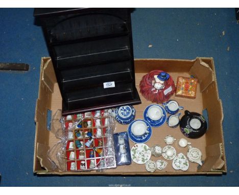 A quantity of miscellaneous china including a Shelley 'Violette' jug, Wedgwood 'Wild Strawberry' pattern miniature tea ware a
